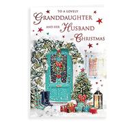 Regal Publishing Traditional Christmas Card Granddaughter & Husband - 9 x 6 inches, Multicoloured, C85402