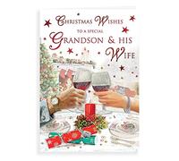 Regal Publishing Traditional Christmas Card Grandson & Wife - 9 x 6 inches, C85416