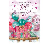 Regal Publishing Traditional Milestone Age Birthday Card Age 18 Female - 9 x 6 inches - Piccadilly Greetings