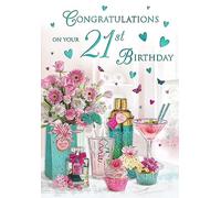 Regal Publishing Traditional Milestone Age Birthday Card Age 21 Female - 9 x 6 inches - Piccadilly Greetings