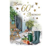 Regal Publishing Traditional Milestone Age Birthday Card Age 60 Male - 9 x 6 inches - Piccadilly Greetings