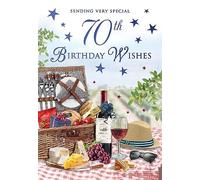 Regal Publishing Traditional Milestone Age Birthday Card Age 70 Male - 9 x 6 inches - Piccadilly Greetings