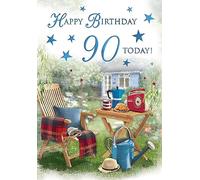 Regal Publishing Traditional Milestone Age Birthday Card Age 90 Male - 9 x 6 inches - Piccadilly Greetings