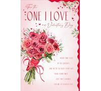 Regal Publishing Valentine's Day Card, For The One I Love - 12 x 8 inches