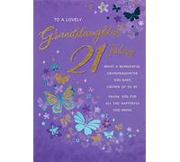 Regal Publishingn Modern Milestone Age Birthday Card 21st Granddaughter - ,Green- 9 x 6 inches