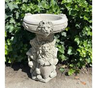 Regal Three Lions Stonecast Birdbath