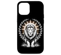 Regal White Lion With Halo Laurel Wreath Sun Rays Case for iPhone 12/12 Pro