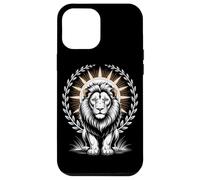 Regal White Lion With Halo Laurel Wreath Sun Rays Case for iPhone 12 Pro Max