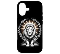 Regal White Lion With Halo Laurel Wreath Sun Rays Case for iPhone 17