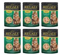 Regale Fillets in Sauce Cat Food - Tuna Loin with Shrimps - This Luxurious Recipe Will Have Your Furry Friend Barking With Delight - Pack of 6 x 70g