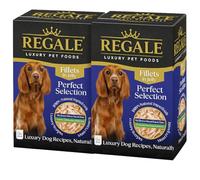 Regale Luxury Dog Food - Fillets in Jelly - 2 Packs of 6x100g - Chicken Breast, Rice & Tuna + Chicken Breast, Rice & Pumpkin - 100% Natural Wet Dog Food - 12 Pouches Total