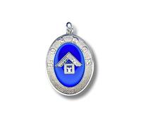 Regalia Store UK - Authentic Craft Provincial London Grand Rank Collar Jewel | Gold-Plated Past Master Emblem with Blue Enamel | Premium Metal Masonic Regalia for Collar Use