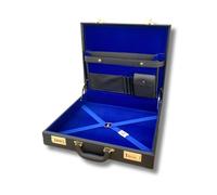 Regalia Store UK Masonic Hard Leather Apron/Regalia Case (MM/WM), Masonic Regalia Briefcase, Freemason Briefcase for Various Masonic Degrees, Black, One Size (Leather)
