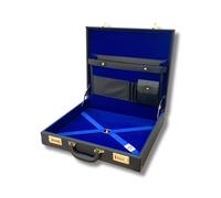 REGALIA STORE UK Masonic Hard Standard Apron/Regalia Case (MM/WM), Masonic Regalia Briefcase, Freemason Briefcase Suitable For Various Masonic Degrees, Black, One Size