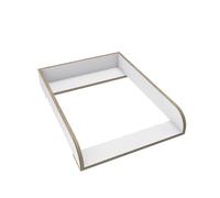 regalik Changing Top for IKEA Koppang, Changing Table Topper for 46 cm Dressers, Removable Changing Unit, Rounded Front Panels, White Plywood, 72cm x 54cm