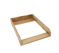regalik Changing Top for IKEA Kullen, Changing Table Topper for 40 cm Dressers, Removable Changing Unit, Rounded Front Panels, Oak, 72cm x 54cm
