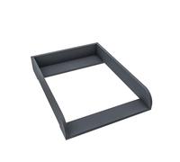 regalik Changing Top for IKEA Kullen, Changing Table Topper for 40 cm Dressers, Removable Changing Unit, Rounded Front Panels, Graphite, 72cm x 54cm