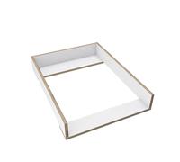 regalik Changing Top for IKEA Kullen, Changing Table Topper for 40 cm Dressers, Removable Changing Unit, Straight Front Panels, White Plywood, 72cm x 54cm