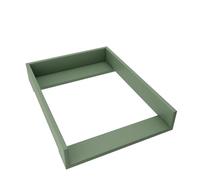 regalik Changing Top for IKEA Kullen, Changing Table Topper for 40 cm Dressers, Removable Changing Unit, Straight Front Panels, Green, 72cm x 54cm