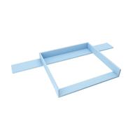 regalik Changing Top with Board for IKEA Hemnes, Changing Table Topper for 50x160 cm Dressers, Removable Changing Unit, Straight Front Panels, Blue