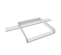 regalik Changing Top with Board for IKEA Hemnes, Changing Table Topper for 50x160 cm Dressers, Removable Changing Unit, Rounded Front Panels, White Plywood