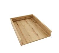 regalik Universal Changing Top, Changing Table Topper for Dressers of Any Width, Removable Changing Unit, Straight Front Panels, Oak, 72cm x 54cm