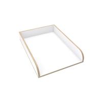 regalik Universal Changing Top, Changing Table Topper for Dressers of Any Width, Removable Changing Unit, Rounded Front Panels, White Plywood, 72cm x 54cm