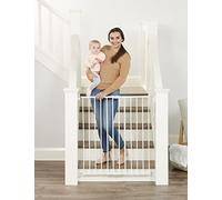 Regalo 2-in-1 Extra Tall Easy Swing Stairway and Hallway Walk Through Baby Gate, White