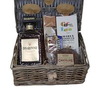 Regalo Disaronno Gift Hamper | 35cl Italian Almond Liqueur, Chocolate, Fudge, Toffee & Biscuits in a 10 Inch Wicker Basket | Birthday & Christmas | 28% ABV | 18+ (Disaronno Amaretto)