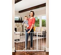 Regalo Easy Open Super Wide Walk Thru Baby Safety Gate Pressure Mount with 2 Included Extension Kits (128 cm)