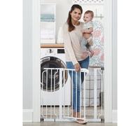 Regalo Easy Step Metal Walk Thru Gate, White, Fits Spaces between 29" to 37.5" wide and 30" height.