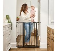 Regalo Easy Step Walk Thru Baby Safety Gate with Included Extension Kit (104 cm, Black)