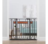 Regalo Home Accents Walk Through Safety Gate, Black/Cherry by Regalo