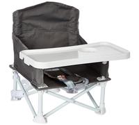 Regalo My Chair 2-in-1 Portable Travel Booster Seat & Activity Chair, Bonus Kit Includes, Oversized Removable Tray with Cup Holder, Gray