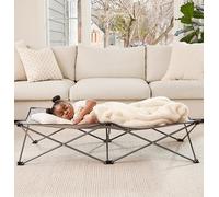 Regalo My Cot Extra Long Portable Bed, Includes Fitted Sheet, Gray 54x28x12 Inch (Pack of 1),5008 DS