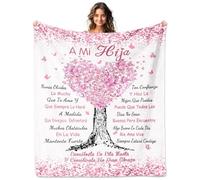 Regalo Para Hija, Hija Blanket 60x50in, Dia De Las Madre Hija Regalos, Regalo De Mamá Para Hija, Daughter Gifts In Spanish, Mothers Day Daughter Gifts, Regalo De Graduacion/Cumpleaños/Navidad Hija