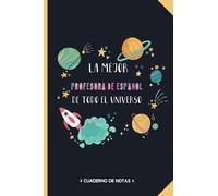 Regalo para la mejor Profesora de español: Cuaderno de notas A5 regalo Profesora de español- A5 /cuadriculado - | regalos Profesora de español para el cumpleaños|regalo de cumpleaños colega