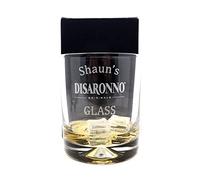 Regalo Personalised 9oz Dimple Whisky Tumbler - Disaronno Design | Laser Engraved in Our UK Workshop, Add a Name & Message | Glass Only, Drink Not Included | 18+ (Cardboard Gift Box)