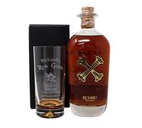 Regalo Personalised Bumbu Rum Gift Set - Rum Design | Engraved 300ml Dimple Highball Glass & 70 ottle | Birthday, Christmas & Father's Day | 40% ABV | 18+ (Cardboard Gift Box)