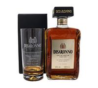 Regalo Personalised Dimple Highball Glass & 50 maretto Liqueur Set - Disaronno Label Design | 300ml, Laser Engraved with Any Name or Message | 28% ABV | 18+ (Disaronno Originale, No Gift Box)