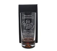 Regalo Personalised Engraved Dimple Highball Glass | Custom Laser Engraved Kraken Octopus & Sea Monster Design | 330ml Glass Gift for Him, Dad & Him for Birthday & Christmas (Cardboard Gift Box)