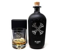 Regalo Personalised Engraved Dimple Tumbler & 70cl Rum Gift Set | Custom Laser Engraved Glass | Gift for Him & Her for Birthday & Christmas | 40% ABV | 700ml | 18+ (Bumbu XO Spiced Rum)