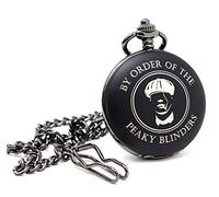 Regalo Personalised Engraved Matte Black Pocket Watch in Gift Box - Peaky Blinders Design (Design Only)
