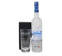 Regalo Personalised Grey Goose Vodka Luxury Gift Set - Engraved 12oz Highball Glass - Custom Name & Message Design - 40% ABV, 70cl (No Gift Box)