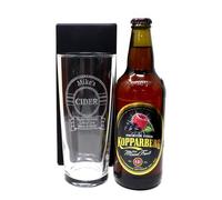 Regalo Personalised Pint Glass & Cider - Cider Design (Kopparberg Mixed Fruit Cider, No Gift Box)