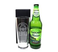 Regalo Personalised Pint Glass & Cider - Cider Design (Thatchers Haze Somerset Cider, No Gift Box)