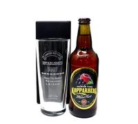 Regalo Personalised Pint Glass & Cider - Established Birthday Design (Kopparberg Mixed Fruit Cider, No Gift Box)