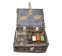 Regalo Personalised Whiskey Gift Hamper | Engraved JD-Design Dimple Glass & 4 x 5cl Tennessee Whiskey Miniatures | Laser Engraved Gift | 35-40% ABV | 18+