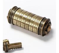 Regalo único de San Valentín Cryptex Da Vinci Code Mini Cryptex con cerraduras de rompecabezas con compartimentos ocultos, metal pesado, regalo de cumpleaños, lo suficientemente grande para notas,