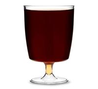 Regalzone 100 x One Piece Disposable Plastic Wine Glasses (200ml). Ideal for picnics, Camping and Glamping, Festivals, Outdoor Pool, BBQ, Garden, Office Parties and Special Occasions.